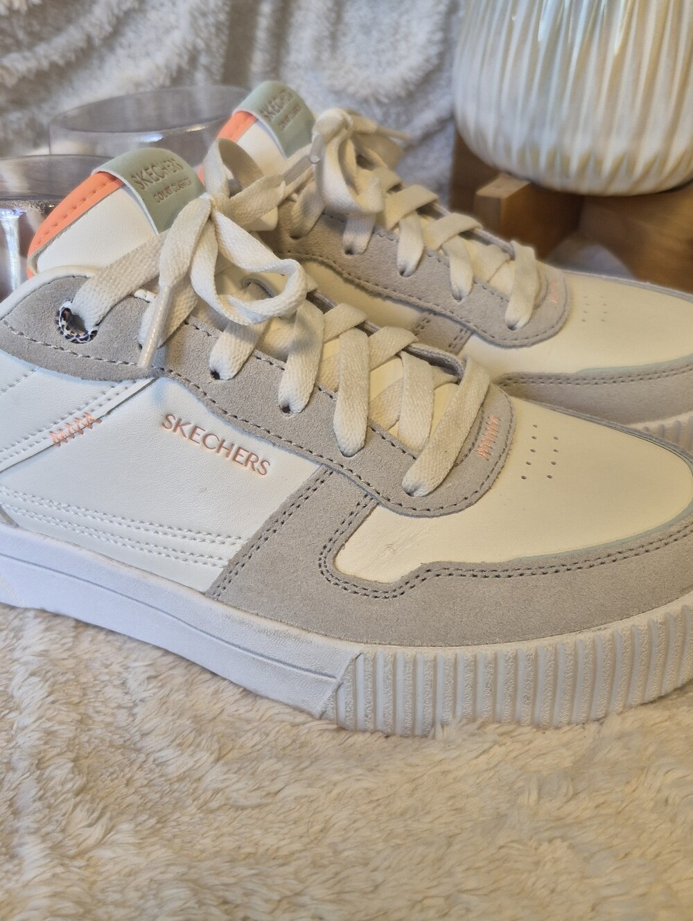 Skechers Court Classics Jade Sneakers Feline Instinct Animal Print Lace Up Sz 9 - Picture 4 of 14